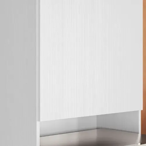 Colonne De Cuisine Micro-onde Blanc 2 Portes 5 Niches L 60 H 193 P 53.5 Cm