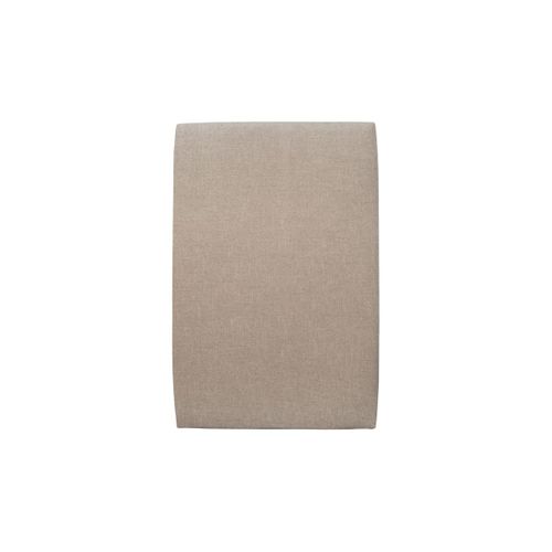Lit 90x200cm Avec Tête De Lit Tapissier Tissu Et Sommier Kit Beige Brun