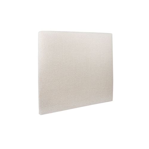 Tete De Lit Tapissée Bouclette Beige L 200 Cm - Ep 10 Cm Rembourré