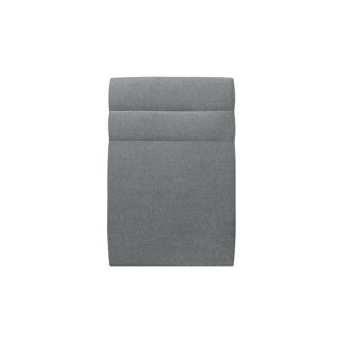 Tete De Lit Lignes Tissu Gris Anthracite L 90 Cm - Ep 10 Cm Rembourré