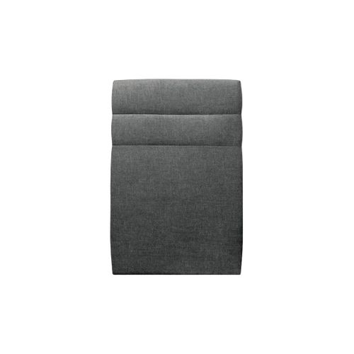 Tete De Lit Lignes Tissu Gris Anthracite L 90 Cm - Ep 10 Cm Rembourré