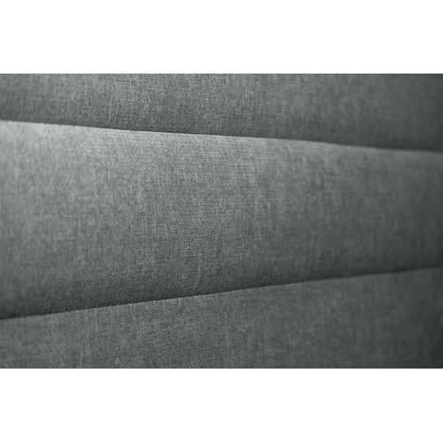 Tete De Lit Lignes Tissu Gris Anthracite L 90 Cm - Ep 10 Cm Rembourré