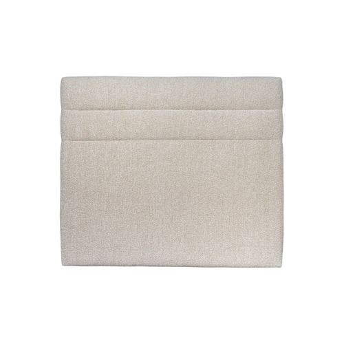 Tete De Lit Lignes Bouclette Beige L 160 Cm - Ep 10 Cm Rembourré