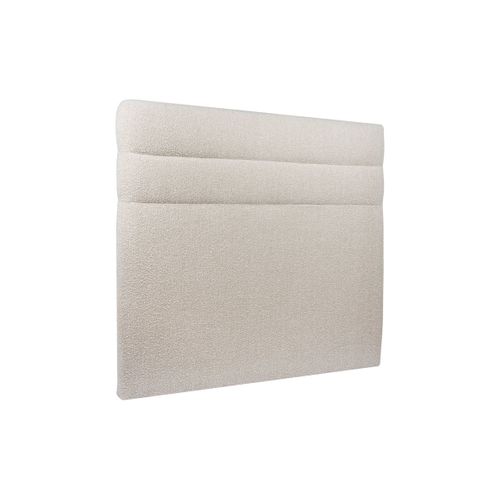 Tete De Lit Lignes Bouclette Beige L 160 Cm - Ep 10 Cm Rembourré