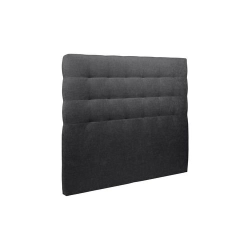 Tete De Lit Capitonnée Tissu Noir L 200 Cm - Ep 10 Cm Rembourré