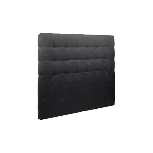 Tete De Lit Capitonnée Tissu Noir L 160 Cm - Ep 10 Cm Rembourré