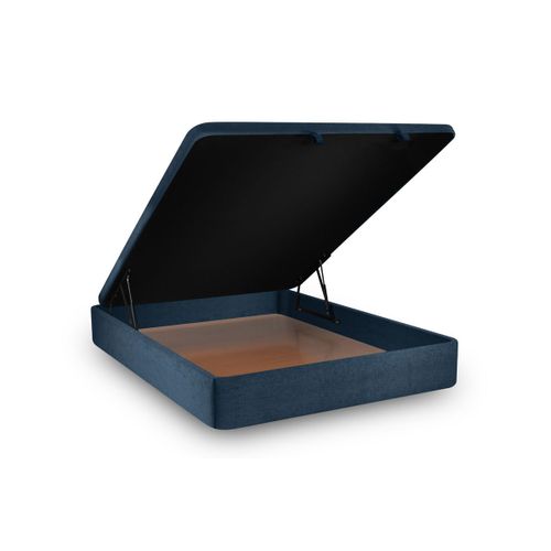 Sommier Coffre Tissu Bleu 160x200 H39cm