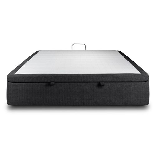 Sommier Coffre Tissu Noir 200x200 H39cm