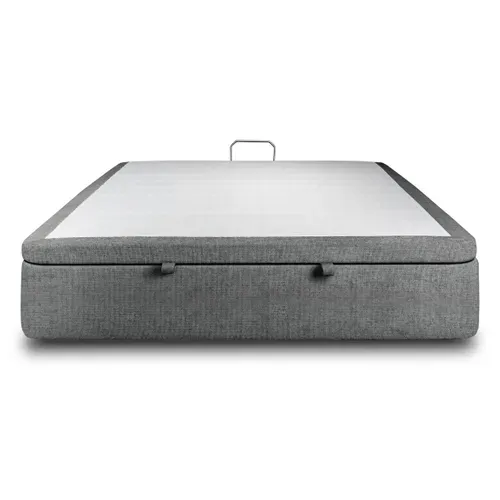 Sommier Coffre Tissu Gris Anthracite 180x200 H39cm