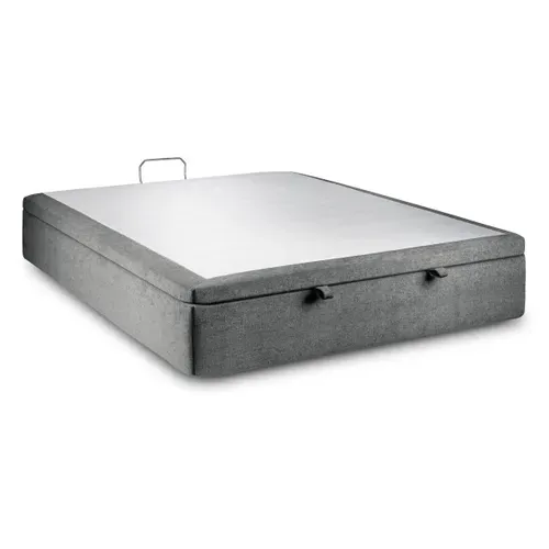 Sommier Coffre Tissu Gris Anthracite 180x200 H39cm