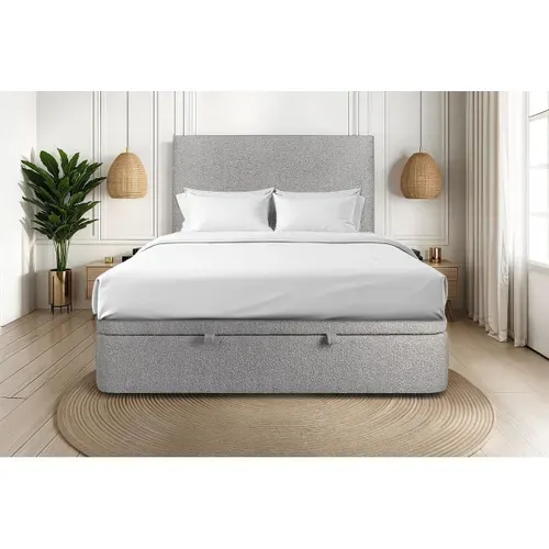 Sommier Coffre Bouclette Gris 160x200 H39cm