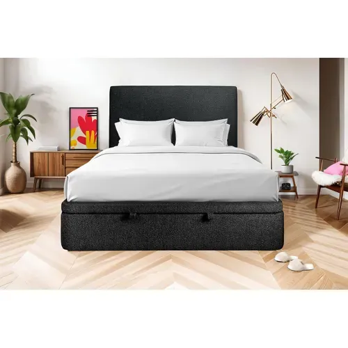 Sommier Coffre Bouclette Noir 140x190 H39cm