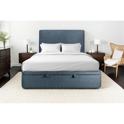 Sommier Coffre Bouclette Bleu 140x190 H39cm