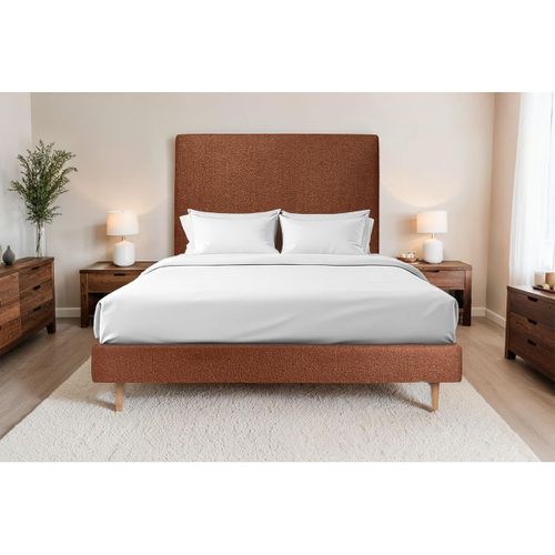 Sommier Tapissier Bouclette Terracotta 160x200 H29cm