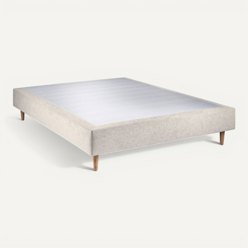 Sommier Tapissier Tissu Beige Clair 140x200 H35cm