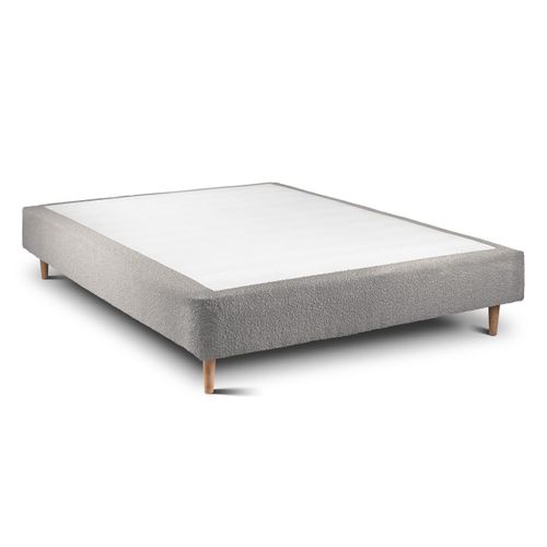 Sommier Tapissier Bouclette Gris 160x200 H35cm