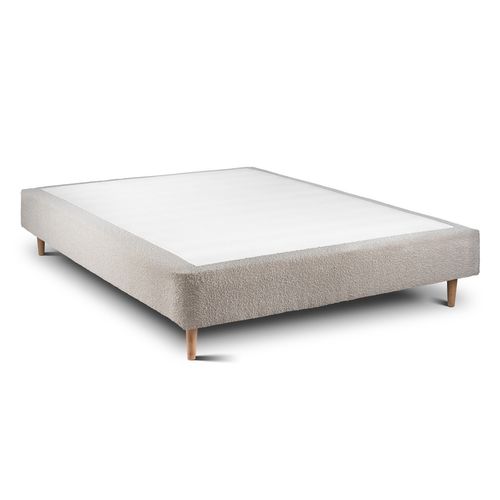 Sommier Tapissier Bouclette Beige 160x200 H35cm