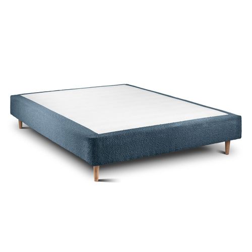 Sommier Tapissier Bouclette Bleu 140x190 H35cm