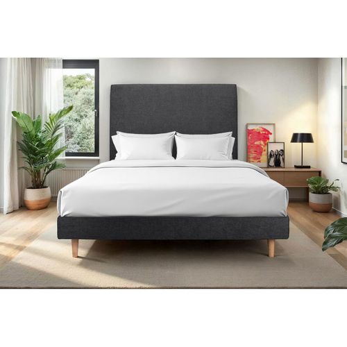 Sommier Kit Tissu Noir 180x200 H29cm