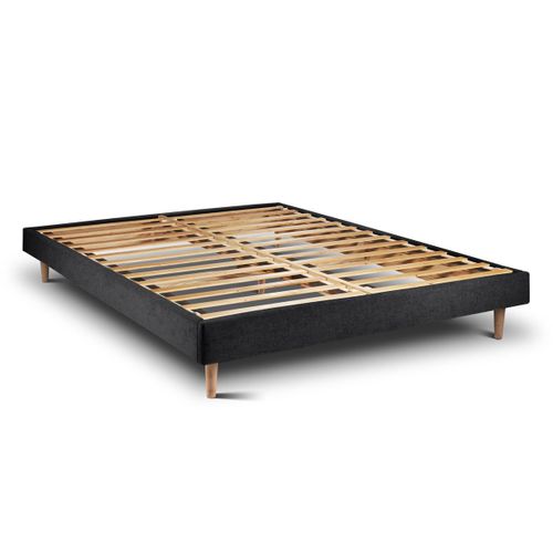 Sommier Kit Tissu Noir 180x200 H29cm