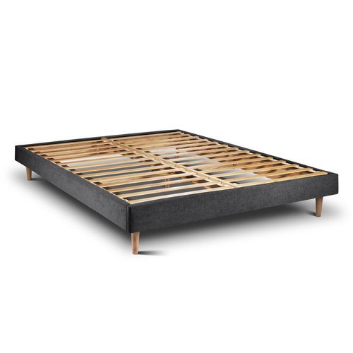 Sommier Kit Tissu Noir 180x200 H29cm