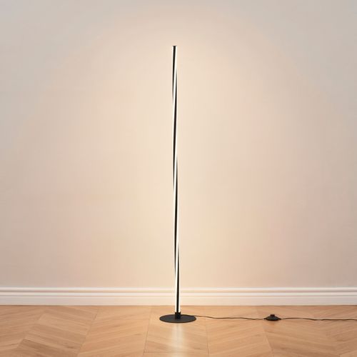 Lampadaire Noir LED Dimmable Spirale Moderne 148 Cm - Telvo