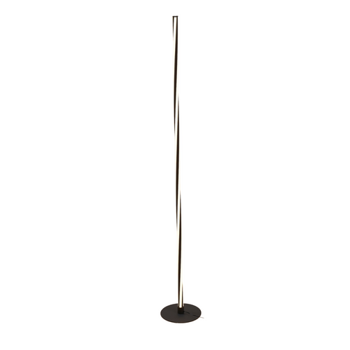 Lampadaire Noir LED Dimmable Spirale Moderne 148 Cm - Telvo