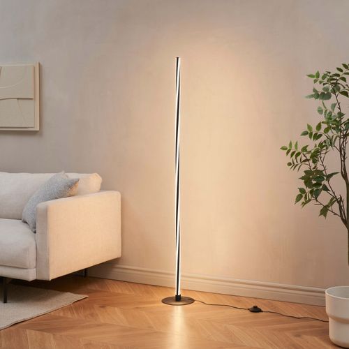 Lampadaire Noir LED Dimmable Spirale Moderne 148 Cm - Telvo