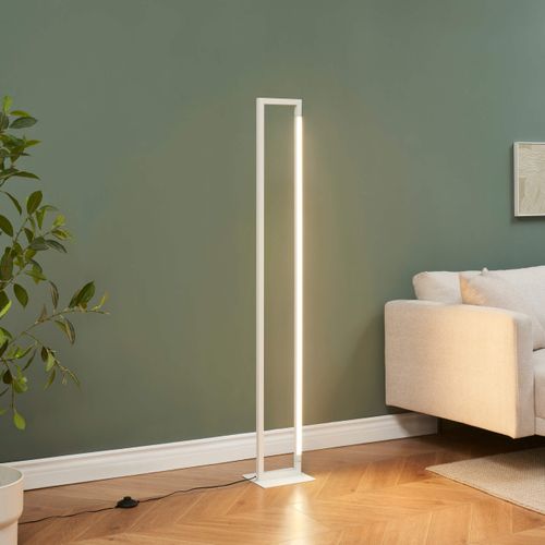 Lampadaire Blanc Avec Pied Pivotant Variateur Intégré 140 Cm - Laka