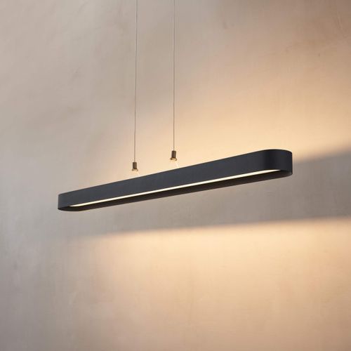 Suspension Ovale Noire 115 Cm éclairage LED Dimmable - Oswin