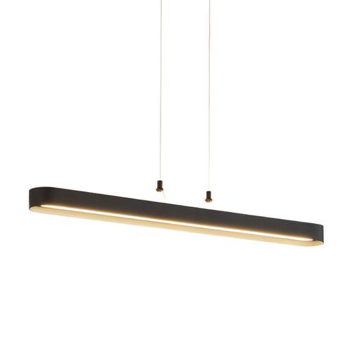 Suspension Ovale Noire 115 Cm éclairage LED Dimmable - Oswin