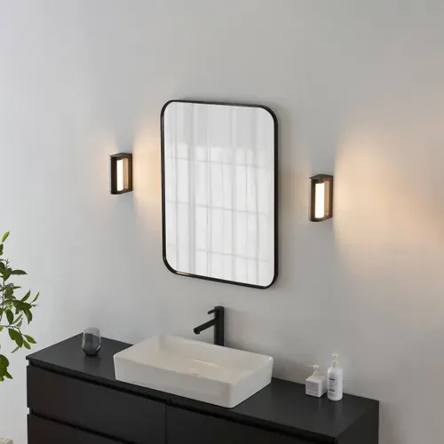 Petite Applique LED Rectangulaire Noire Ip65 Pour Extérieur Ip65 - Ilona