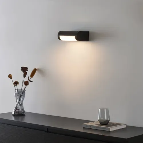 Petite Applique LED Rectangulaire Noire Ip65 Pour Extérieur Ip65 - Ilona