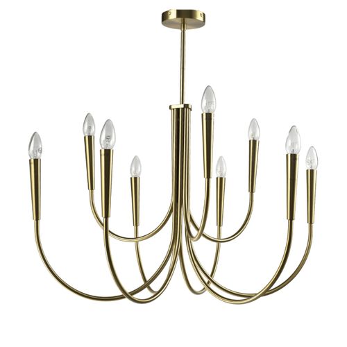Lustre à Bras Multiples Laiton Style Chandelier Moderne 80 Cm - Kaelisma