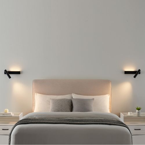 Lot De 2 Appliques Noire Tête De Lit Droite Et Gauche - Lodvi