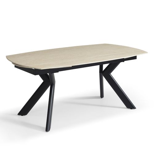 Table Extensible 180 à 260 Cm Ovale Céramique Effet Travertin - Kite