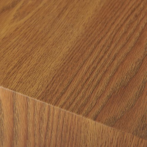 Petite Table D'appoint Hexagonale Décor Chêne H. 30 Cm - Caramello