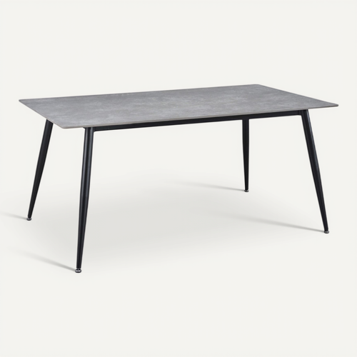 Table 180 X 90 Cm En Céramique Gris Béton Pieds Métal - Ryder 2