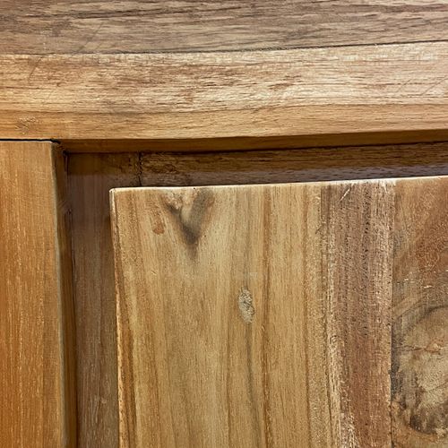 Meuble TV L. 160 Cm En Bois De Teck 2 Portes – Aphrodite