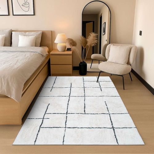 Tapis Lavable Berbère En Coton écru 60x90 - Style Bohème