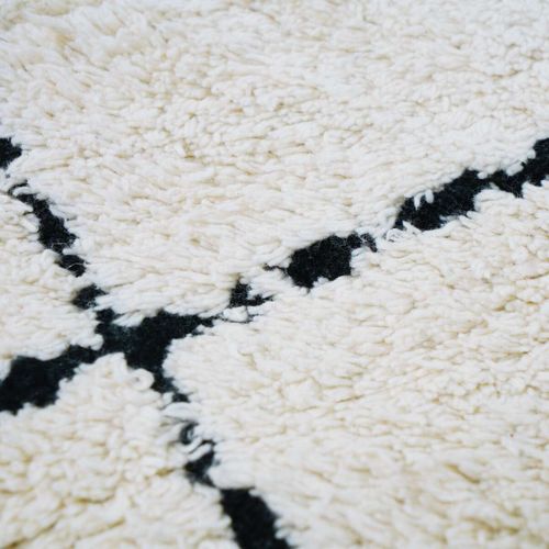 Tapis Lavable Berbère En Coton Blanc écru 80x200 - Style Bohème