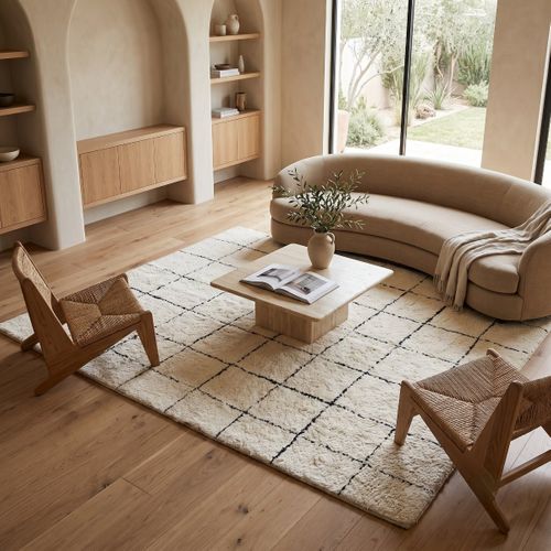 Tapis Lavable Berbère En Coton Blanc écru 80x200 - Style Bohème