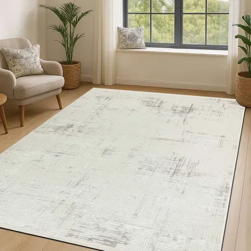 Tapis Abstrait Moderne Crème 120x180