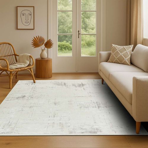 Tapis Abstrait Moderne Crème 120x180