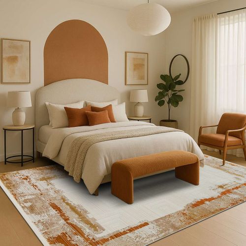 Tapis Moderne Abstrait Beige/terra 120x180