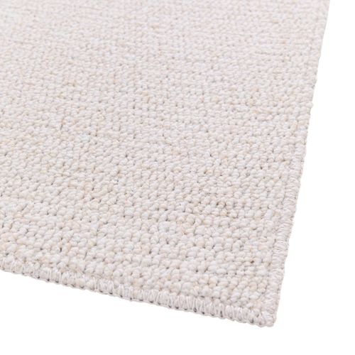 Tapis Lavable Effet Bouclé Tufté Crème 120x170