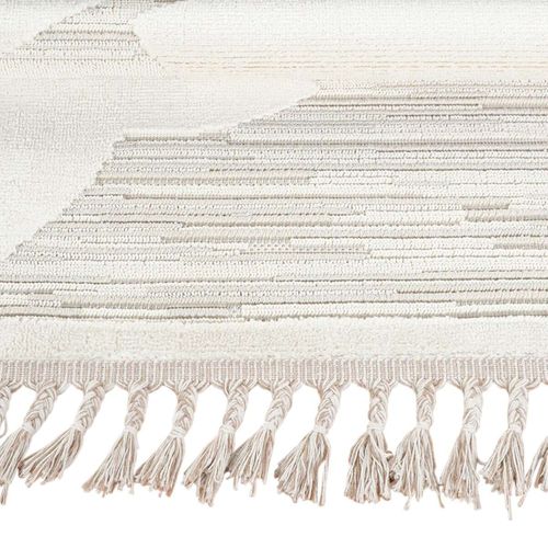 Tapis Enfant Rond Doux Motif étoiles Blanc 130x130