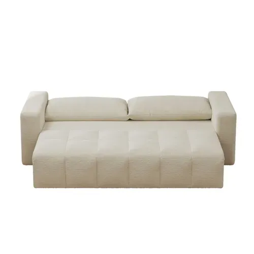 Canterbury - Canapé Convertible 3 Places Avec Coffre En Bouclette Beige