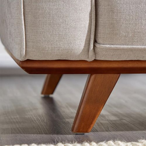 York - Canapé D'angle Design En Tissu Gris 5/6 Places Angle Gauche