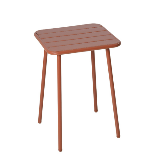 Bergame - Table Carrée 2 Places 50x50cm Terracotta